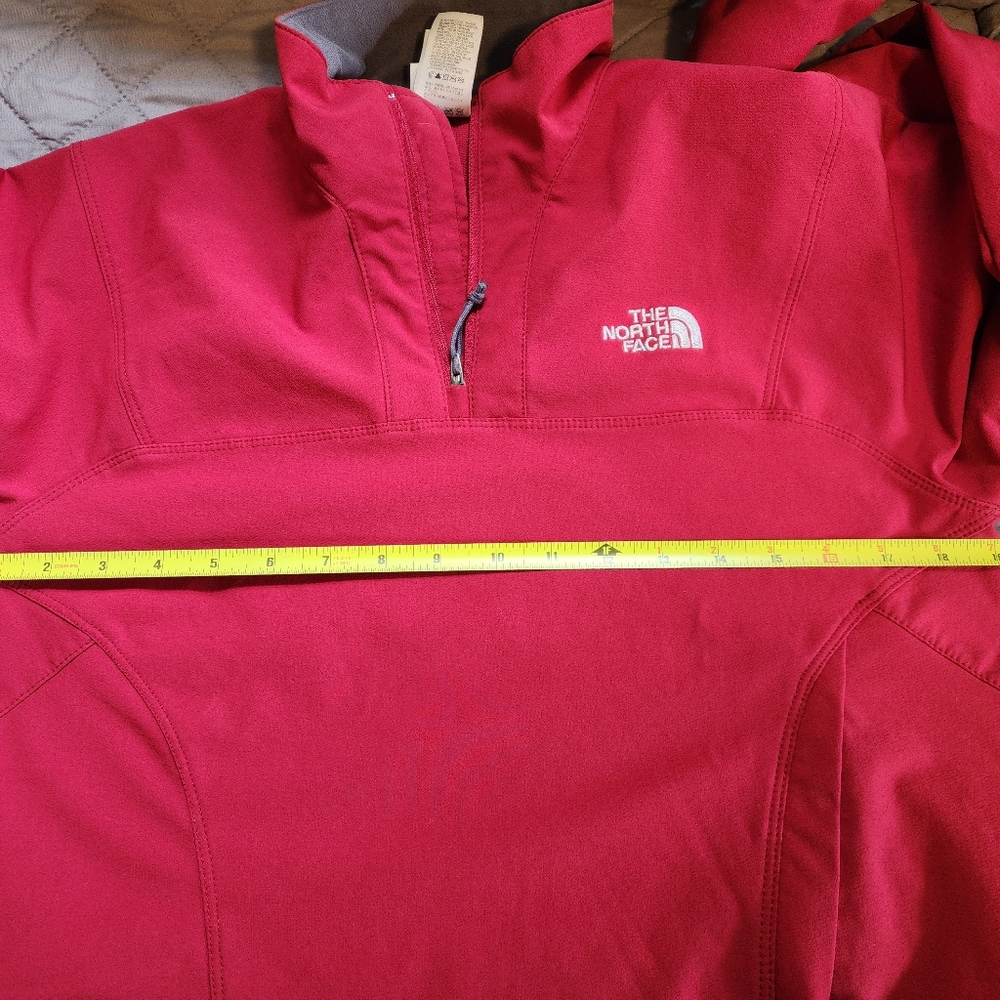 The North Face Jacket Womens Small Orange Soft Shell 1/4 Zip Hiking Apex G32 - Picture 8 of 10